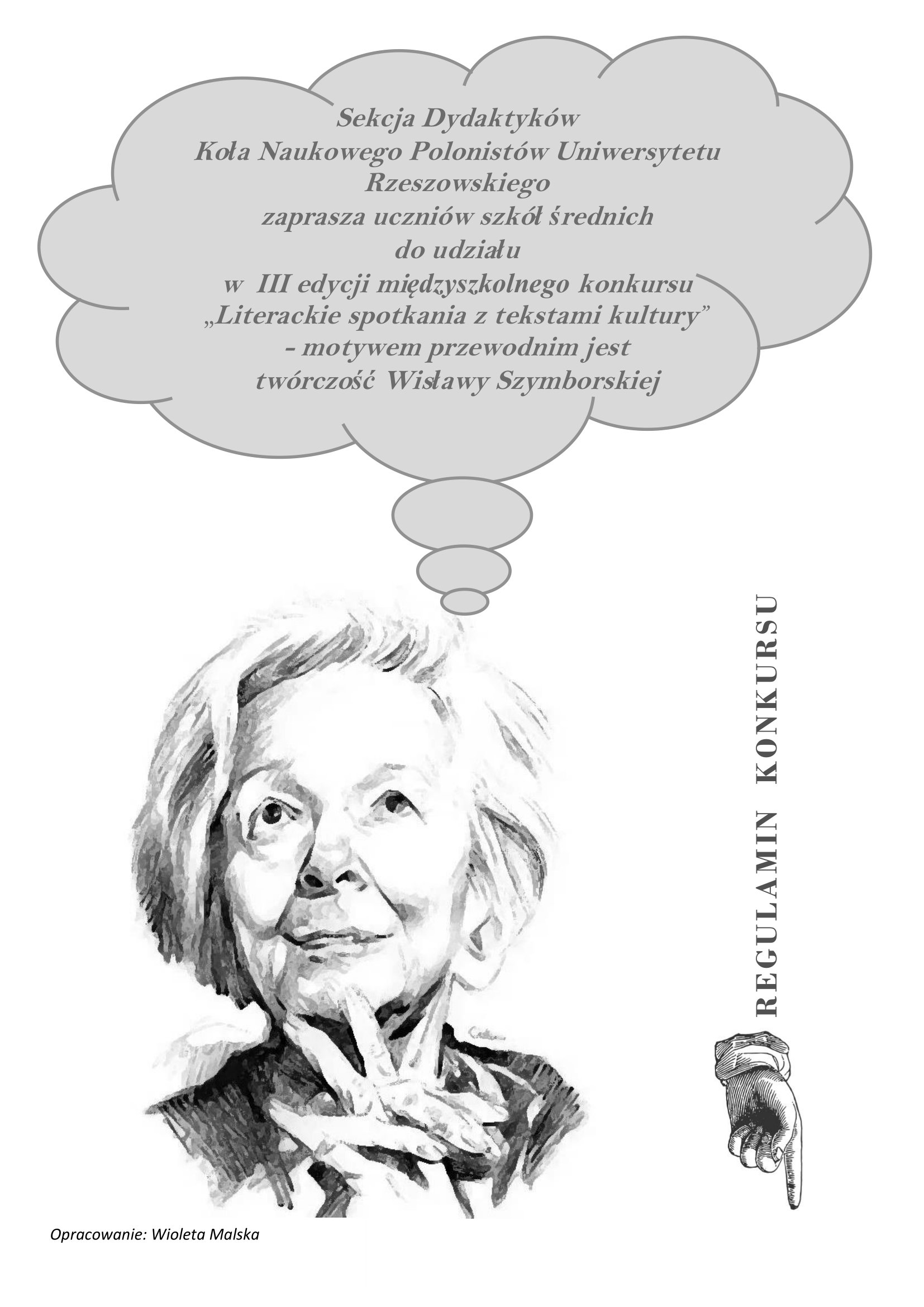 Ogłoszenie i regulamin konkurs Szymborska 1