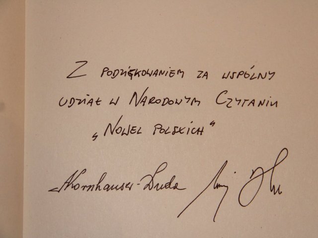 Życzenia i podziękowania dla naszego liceum od Prezydenta Rzeczypospolitej Polskiej 