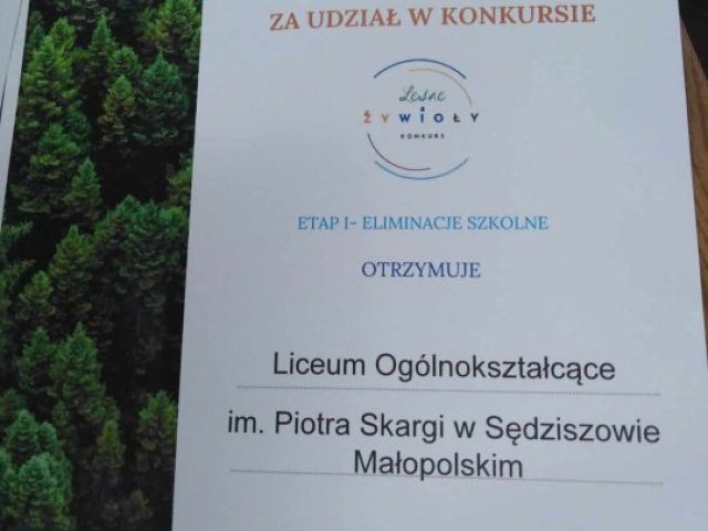 Konkurs pt. „Leśne Żywioły”